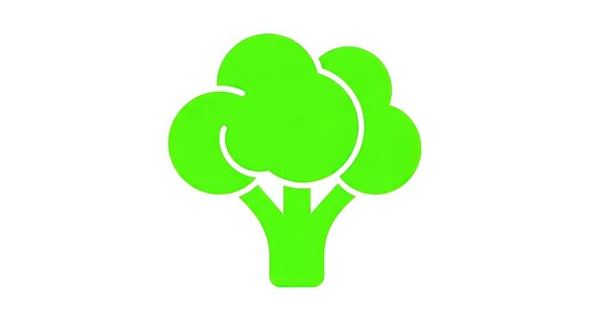 Green broccoli icon