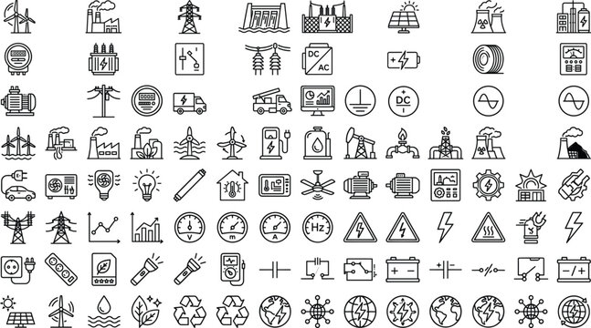 Smart city technology icon set featuring pixel perfect symbols for wireless connection grid energy local navigation and urban population.eps, 