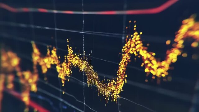 Data visualization showing fluctuating patterns