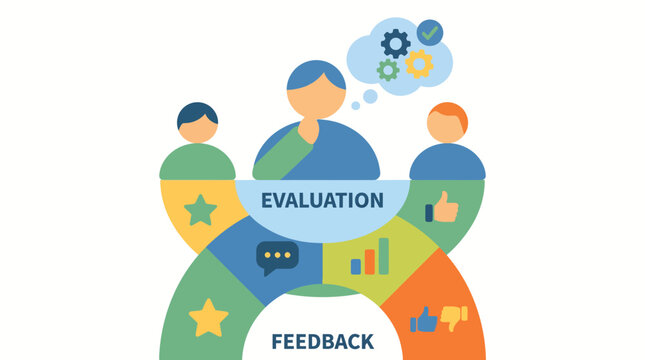 People giving and receiving feedback.