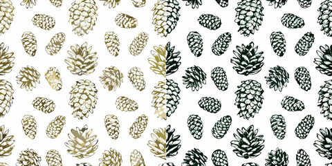 Pinecone pattern a nature inspired repeating floral design © Sabuj