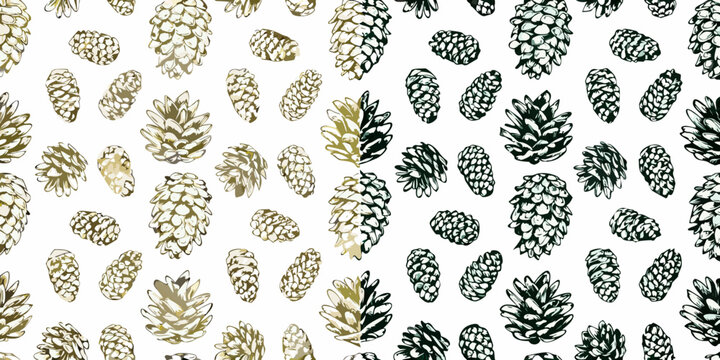 Pinecone pattern a nature inspired repeating floral design