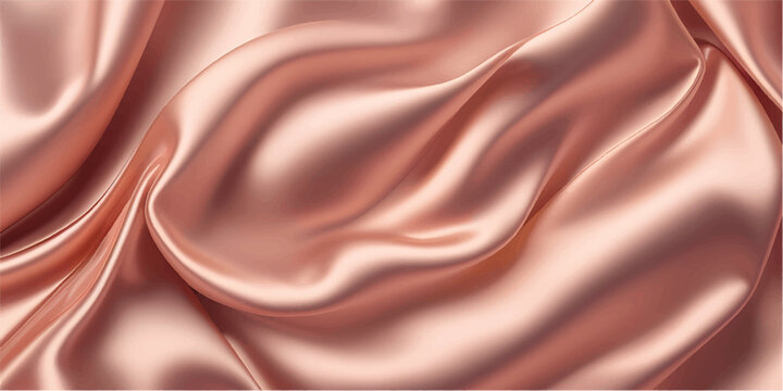 Abstract Rose Gold Draped Fabric Texture Background