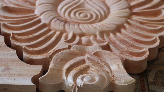 Computer Controlled CNC Machine Advanced Wood Design Precision Manufacturing Technology