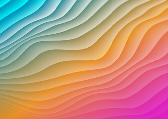 Fototapeta na wymiar Abstract colorful background with layered smooth gradient waves. Vector elegant design