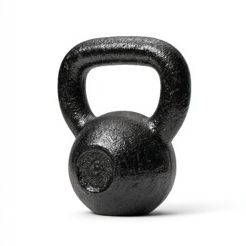 Cast Iron Kettlebell: A heavy, black cast iron kettlebell stands ready for an intense workout, symbolizing strength and fitness.
