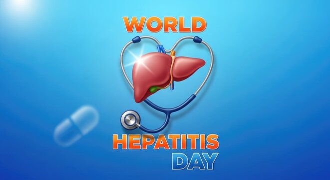 World hepatitis day awareness illustration