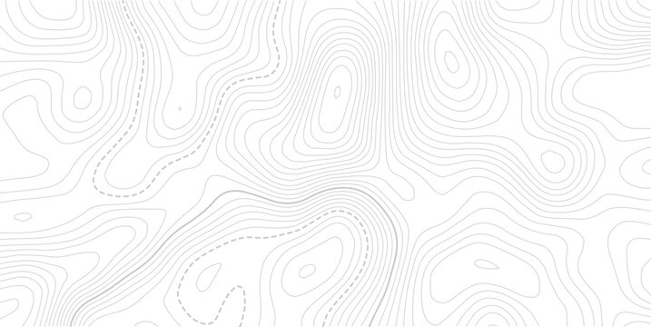 Abstract lines background. Contour maps. Topo contour map on white background.The concept of a conditional geography scheme and the terrain path. Ultra wide. Map vector terrain Illustration.
