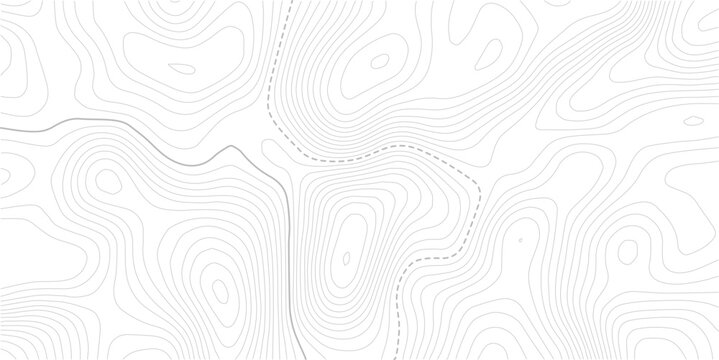 Abstract lines background. Contour maps. Topo contour map on white background.The concept of a conditional geography scheme and the terrain path. Ultra wide. Map vector terrain Illustration.