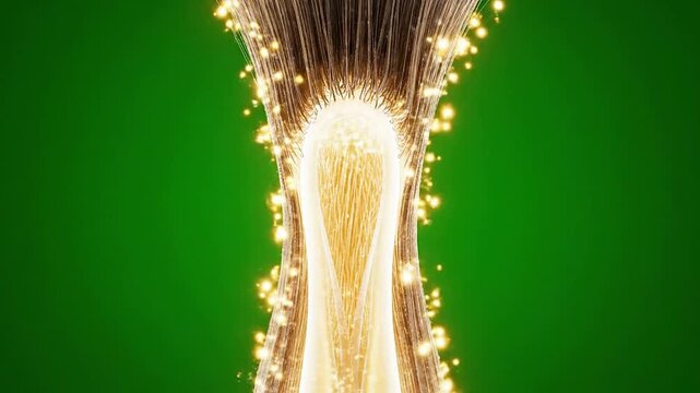 Dynamic Splash Of Golden Beverage Bursting From A Bottle With Sparkling Details Against A Vibrant Green Background for Celebratory Contexts