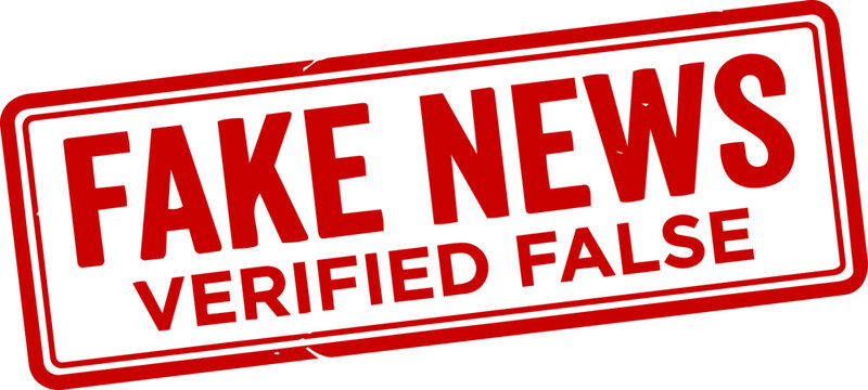 Red Fake News Grunge Rubber Stamp