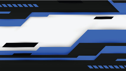 Futuristic Geometric Racing Background with Blue and Black Livery Vector © Nj Art