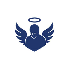 Fototapeta premium Fallen Angel Emblem Logo