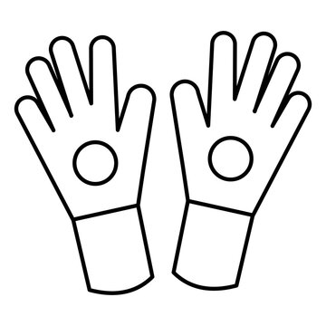 Minimal Linear Goalkeeper Gloves Asset