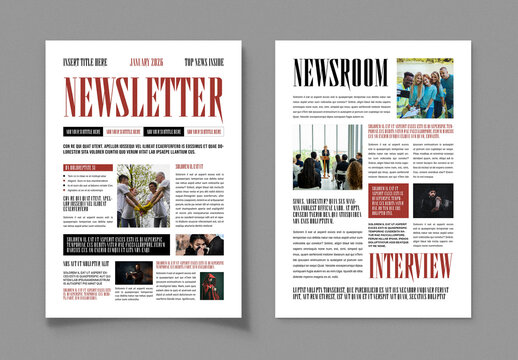 Newsletter Template Design Layout for Business