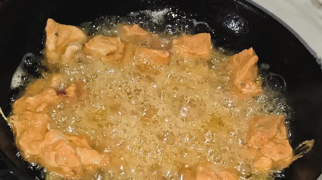 Chicken kabab cooking process cinematic food b roll sequence