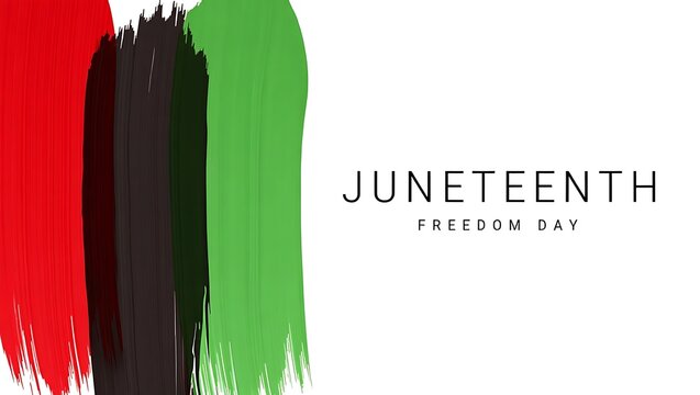 Juneteenth Freedom Day celebration with red black and green colors  cultural symbol