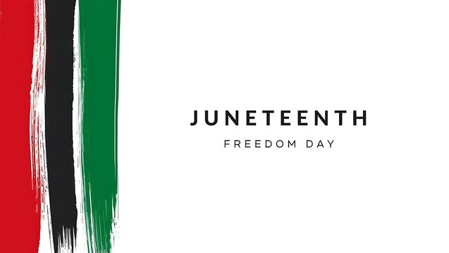 Juneteenth Freedom Day celebration with red black and green colors  symbol of African American liberation and emancipation