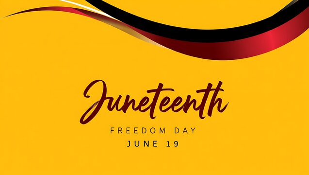 Juneteenth Freedom Day June 19 celebration background  commemorating emancipation of enslaved African Americans