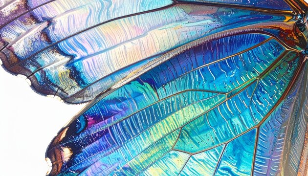 Butterfly Wing Scales Magnified Seamless Pattern Flat Illustration Macro View Nature Texture