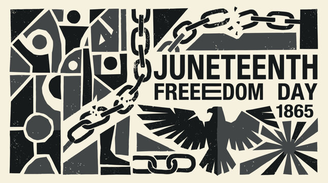 Juneteenth Freedom Day Celebration Sign.