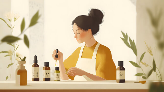 women dropping something in the jar