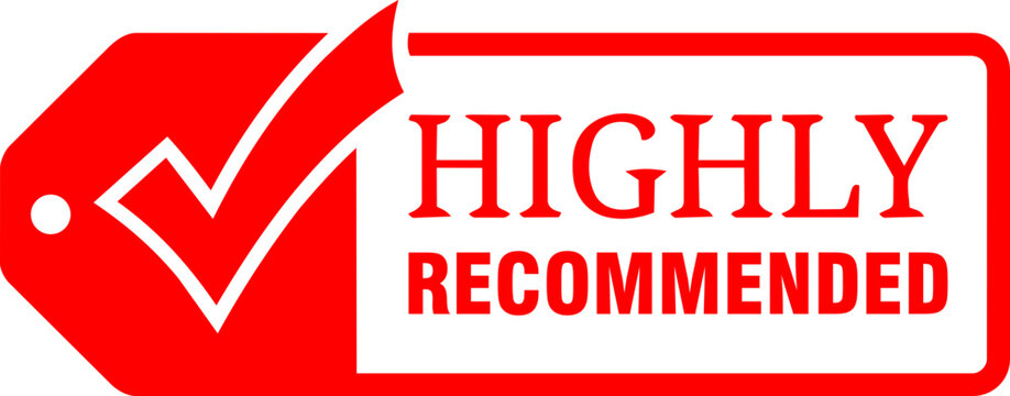 Premium Red Highly Recommended Badge