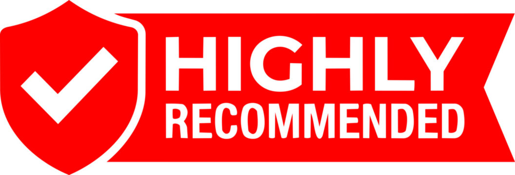 Premium Red Highly Recommended Badge
