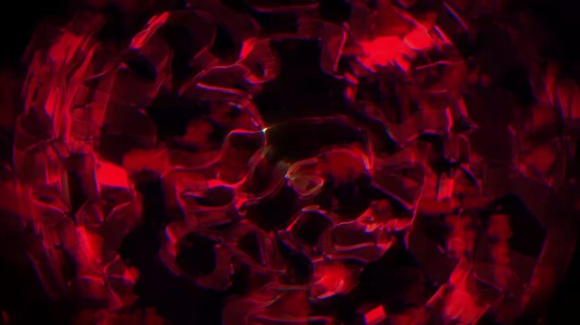 葛藤する様子やネガティブな感情を抽象的に表現した背景アニメーション