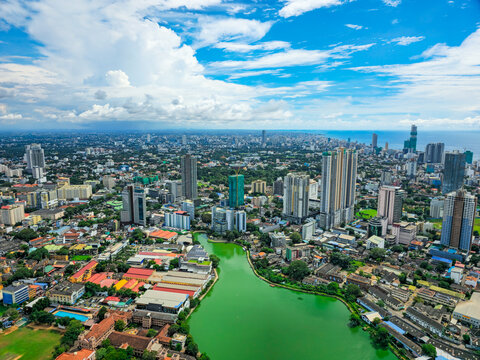 Bird view of Colombo in Sri Lanka