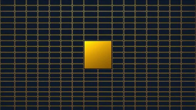 次世代量子コンピューターにおけるプロセッサチップの結合と回路起動プロセス背景ビデオ