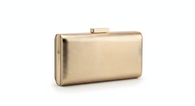 Golden clutch, luxury evening bag, metallic gold purse, elegant fashion accessory