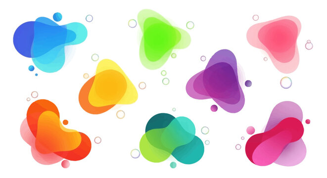 Abstract Colorful Fluid Shapes - Organic Organic Forms