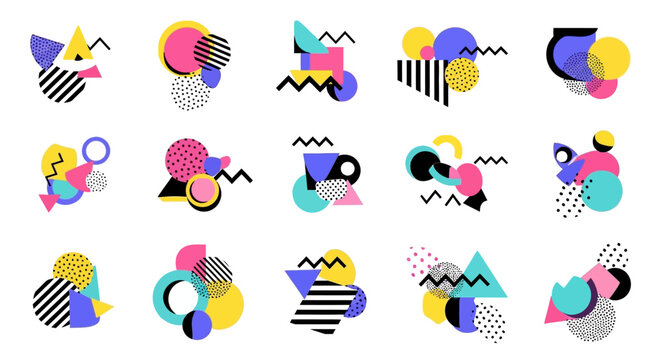 Retro Memphis Design Elements