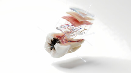 Naklejka premium Dental Anatomy Exploded View