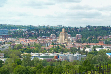 Fototapeta premium View of the city of Vilnius from the hill. Lithuania