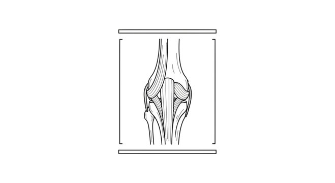 Anatomical illustration of the human elbow joint, showing ligaments and tendons.