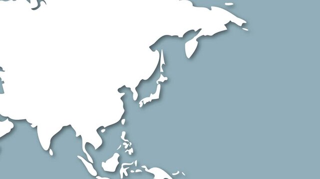 Japan Map Highlighted on World Map, Asia Country Location Illustration