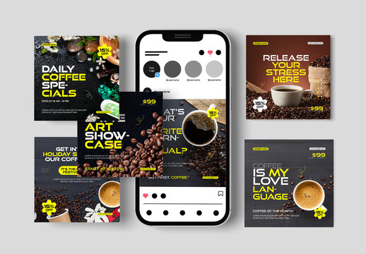 Coffee Shop Social Media Post Template