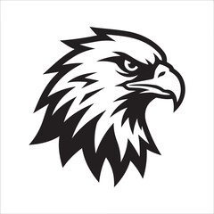 Fototapeta premium Vector eagle head silhouette icon