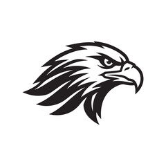 Fototapeta premium Vector eagle head silhouette icon