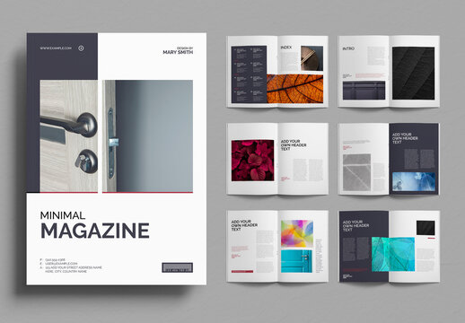 Minimal Magazine Template with Clean Portfolio Style