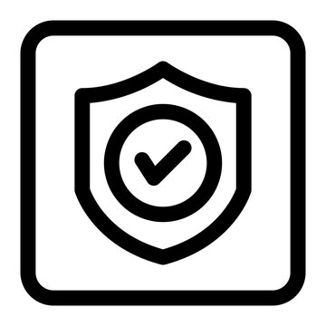 Security shield line icon