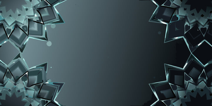 shattered glass explosion dark teal and black vector illustration