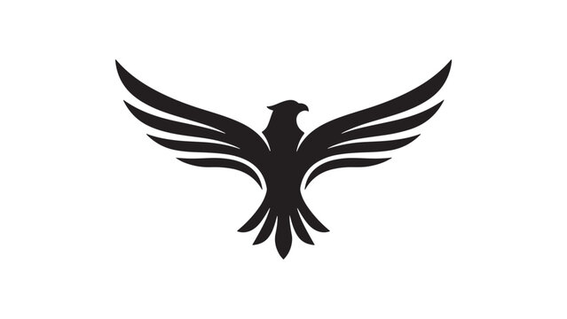 Phoenix bird silhouette vector illustration icon