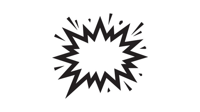 Vector comic book explosion speech bubble burst bang boom blast dynamic energetic shockwave impact sound effect graphic element cartoon retro pop art abstract silhouette icon