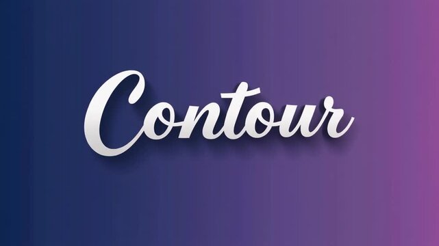 Animated Contour Text Logo Reveal on Purple Gradient Background