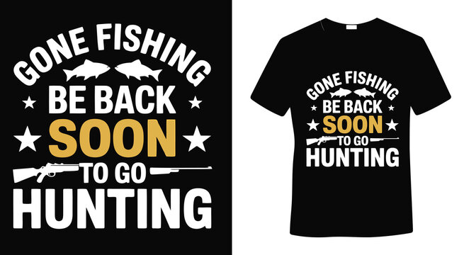 Gone fishing be back soon vector illustration