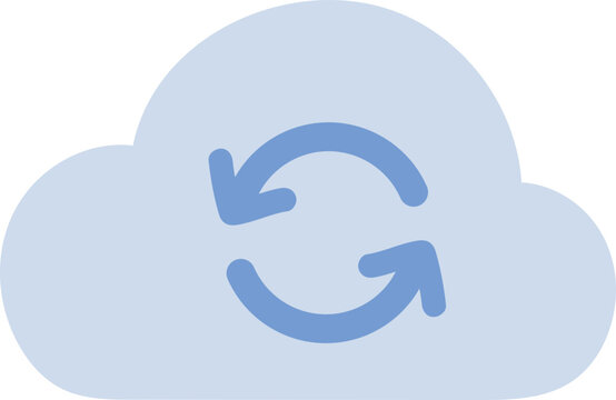 Pastel Blue Cloud Sync Icon