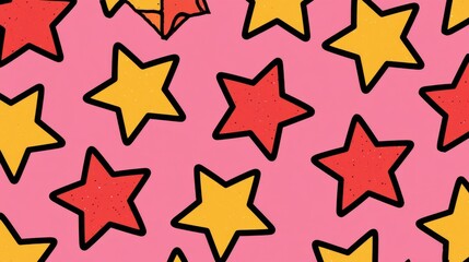 Obraz premium Colorful Star Pattern Background